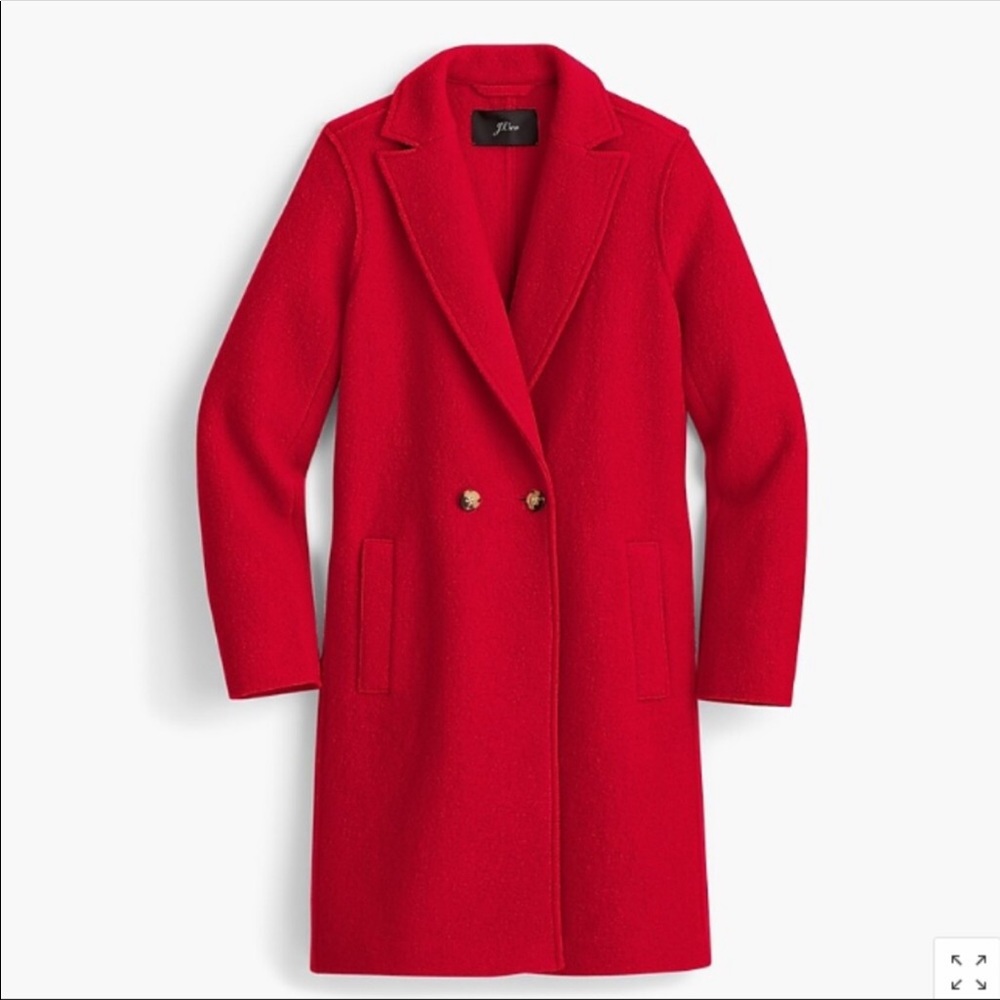 NWT J Crew Boiled Wool Daphne Topcoat 6
